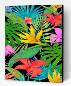Tropical Leaves Paint By Number