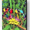 Tropical Parrots Birds Paint By Number