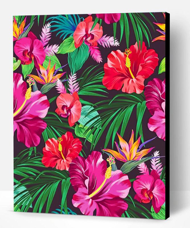 Tropical Plants And Flowers Paint By Number