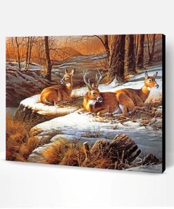 White Tailed Deers Paint By Number