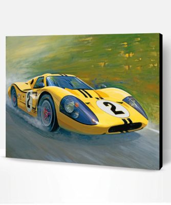 Yellow Ford Gt40 Paint By Number