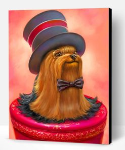 Yorkshire Terrier In Hat Paint By Number