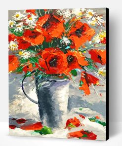 Abstract Poppies Paint By Number