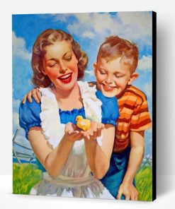 Adorable Mother And Son Paint By Number
