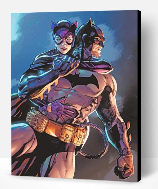 Batman And Catwoman Paint By Number