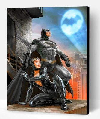 Batman And Catwoman Paint By Number