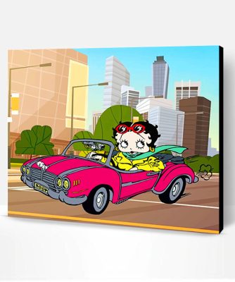 Betty Boop Driving Paint By Number