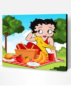 Betty Boop Enjoying Her Picnic Paint By Number
