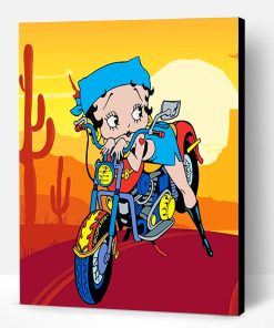 Motocross Betty Boop Paint By Number