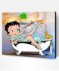 Betty Boop Enjoying Her Bath Paint By Number