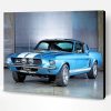 Aesthetic Blue Ford GT 500 Paint By Number