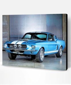 Aesthetic Blue Ford GT 500 Paint By Number