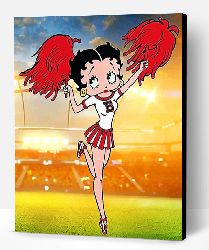 Cheerleader Betty Boop - Paint By Number - Paint By Numbers PRO