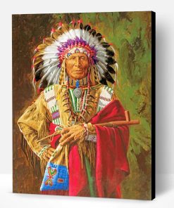 Cherokee Chief Native American Paint By Number