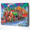 Christmas Santa Train Paint By Number