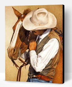 Cowboy And Horse Paint By Number