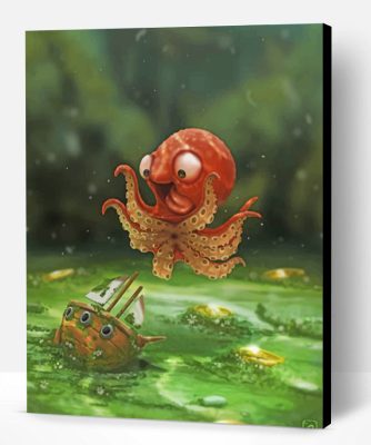 Cute Baby Kraken Paint By Number