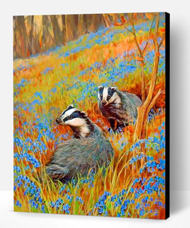 Cute Badgers Paint By Number