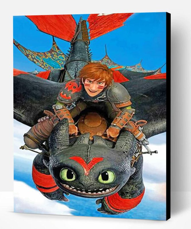 Dragon Toothless And Hiccup Paint By Number