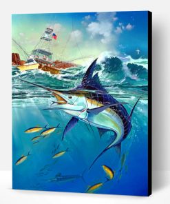 Jumping Sailfish Paint By Number