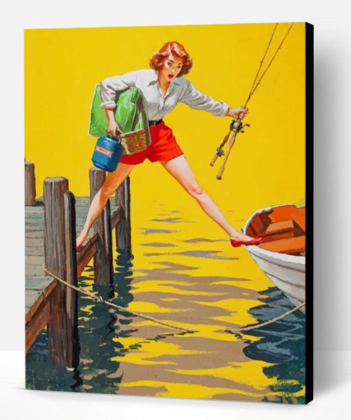 Fishing Girl Paint By Number