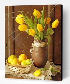 Aesthetic Yellow Tulips Paint By Number