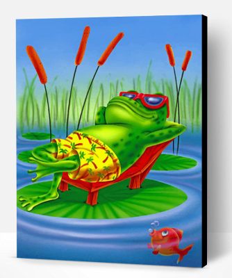 Frog On Lily Pad Paint By Number