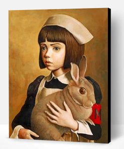 Girl And Rabbit Paint By Number