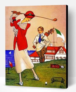 Golfer Woman Paint By Number