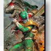Green Power Ranger Illustration Paint By Number