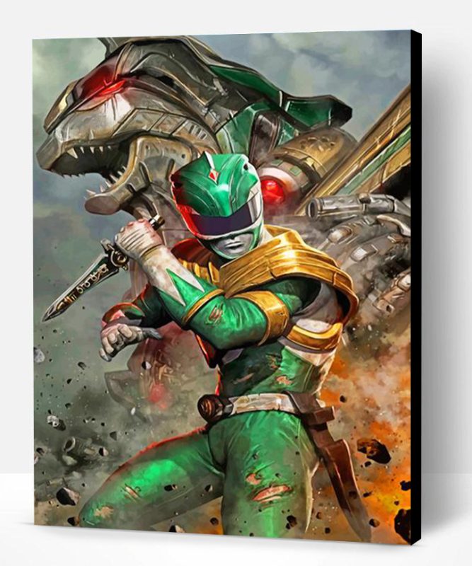 Green Power Ranger Illustration Paint By Number