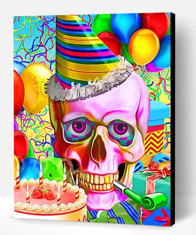 Happy Candy Skull Paint By Number