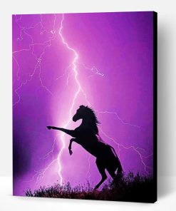 Horse Lightning Paint By Number