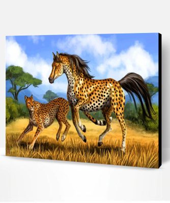 Hybrid Cheetah Horse Paint By Number