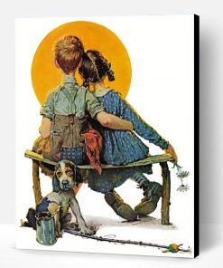 Little Couple Norman Rockwell Paint By Number