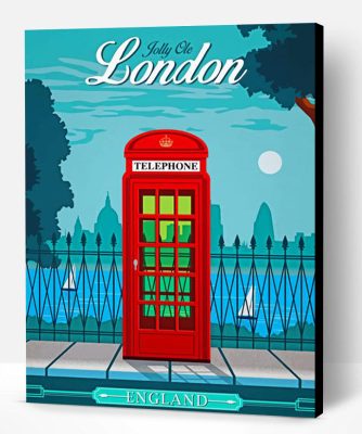 London Telephone Illustration Paint By Number