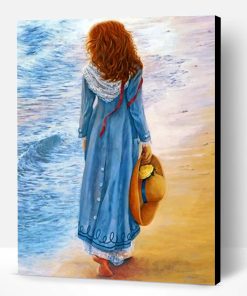 Lonely Woman On The Beach Paint By Number