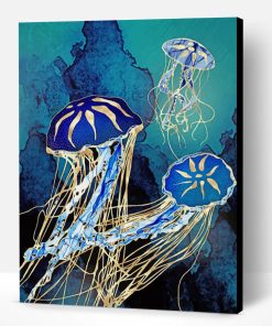 Metallic Jellyfish Paint By Number
