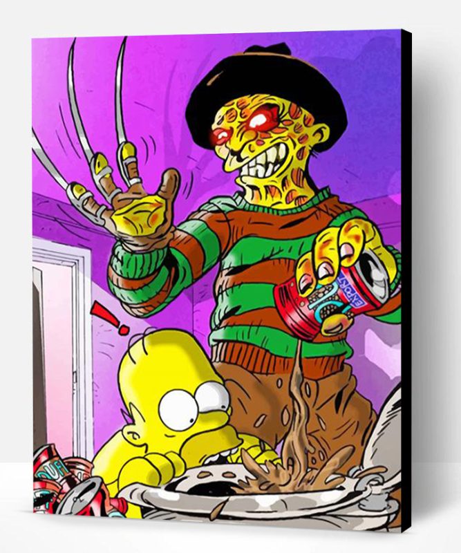 Freddy Krueger The Simpsons Paint By Number