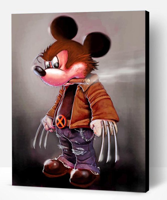 Mickey Wolverine Paint By Number
