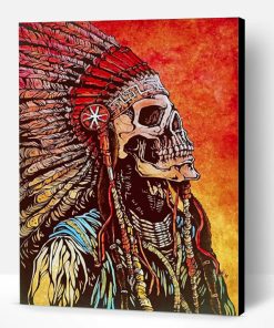 Native American Skull Paint By Number