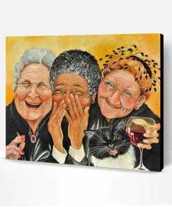 Old Women Laughing Paint By Number