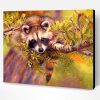 Raccoon On Tree Paint By Number