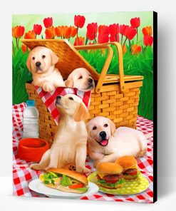 Puppies Picnic Paint By Number