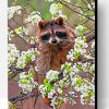 Raccoon In Blossoms Paint By Number