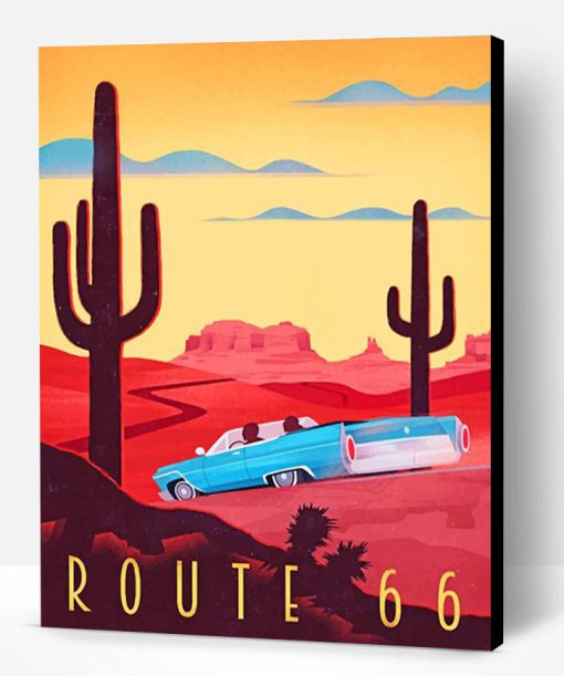 Retro Route 66 Paint By Number