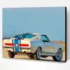 White Ford GT 500 Paint By Number