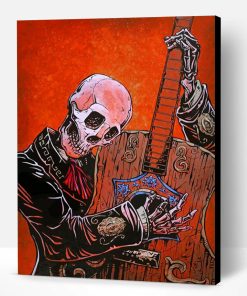 Skeleton Guitarist Paint By Number