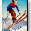Skiing Girl Jump Paint By Number
