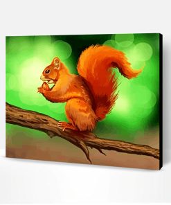 Squirrel On The Tree Paint By Number